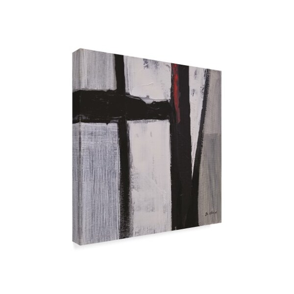 Masters Fine Art 'Black And White Abstract 180709' Canvas Art,35x35
